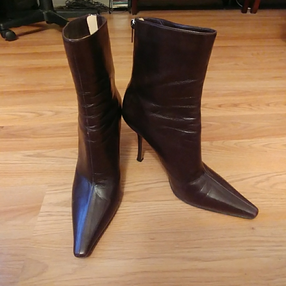 Jimmy Choo Leather pointed toe ankle boots
